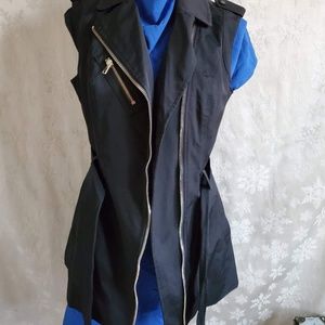BEBE Black Sleeveless Jacket Like New M